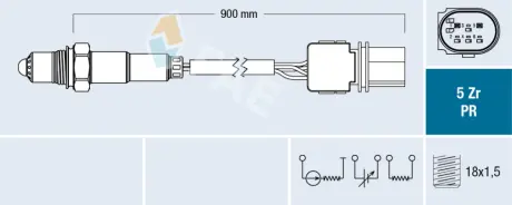 Oxygen sensor. Лямбда зонд, сенсор FAE 75079