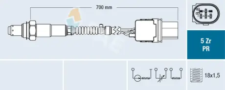 Oxygen sensor. Лямбда зонд, сенсор FAE 75122