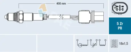 Oxygen sensor. Лямбда зонд, сенсор FAE 75123