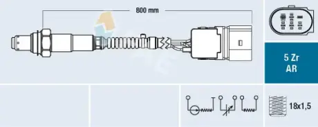 Oxygen sensor. Лямбда зонд, сенсор FAE 75357