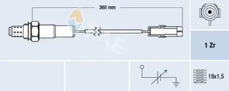 Oxygen sensor. Лямбда зонд, сенсор FAE 77101