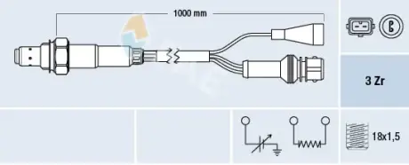 Oxygen sensor. Лямбда зонд, сенсор FAE 77107