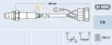Oxygen sensor. Лямбда зонд, сенсор FAE 77112