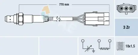 Oxygen sensor. Лямбда зонд, сенсор FAE 77115