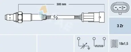 Oxygen sensor. Лямбда зонд, сенсор FAE 77121