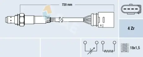 Oxygen sensor. Лямбда зонд, сенсор FAE 77139