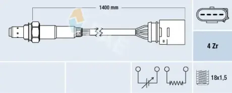 Oxygen sensor. Лямбда зонд, сенсор FAE 77149