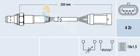 Oxygen sensor. Лямбда зонд, сенсор FAE 77151