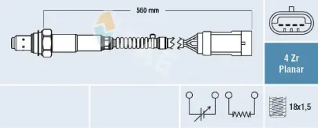 Oxygen sensor. Лямбда зонд, сенсор FAE 77153