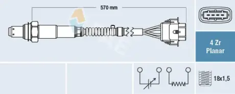 Oxygen sensor. Лямбда зонд, сенсор FAE 77154