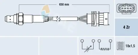 Oxygen sensor. Лямбда зонд, сенсор FAE 77156
