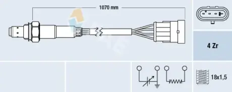 Oxygen sensor. Лямбда зонд, сенсор FAE 77161