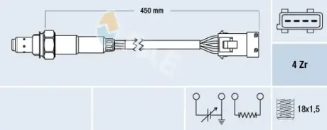 Oxygen sensor. Лямбда зонд, сенсор FAE 77165