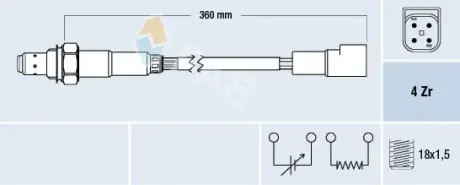 Oxygen sensor. Лямбда зонд, сенсор FAE 77168