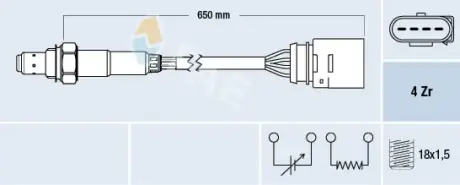 Oxygen sensor. Лямбда зонд, сенсор FAE 77200