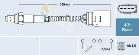 Oxygen sensor. Лямбда зонд, сенсор FAE 77201