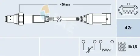Oxygen sensor. Лямбда зонд, сенсор FAE 77207