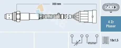 Oxygen sensor. Лямбда зонд, сенсор FAE 77223