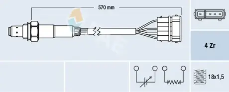 Oxygen sensor. Лямбда зонд, сенсор FAE 77239