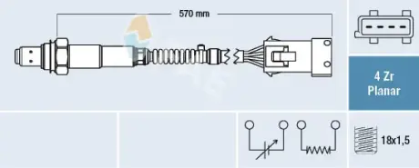 Oxygen sensor. Лямбда зонд, сенсор FAE 77240