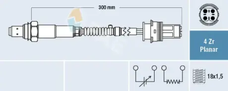 Oxygen sensor. Лямбда зонд, сенсор FAE 77252