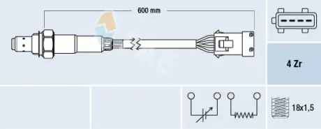 Oxygen sensor. Лямбда зонд, сенсор FAE 77281