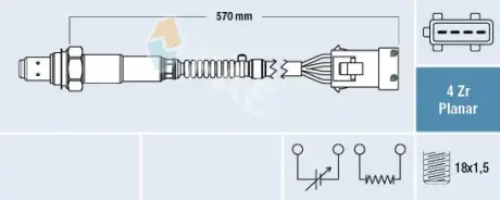 Oxygen sensor. Лямбда зонд, сенсор FAE 77283