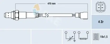Oxygen sensor. Лямбда зонд, сенсор FAE 77331