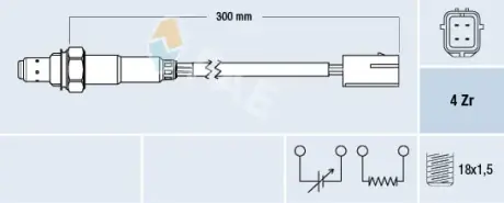 Oxygen sensor. Лямбда зонд, сенсор FAE 77397