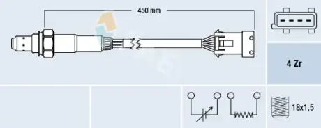 Oxygen sensor. Лямбда зонд, сенсор FAE 77433