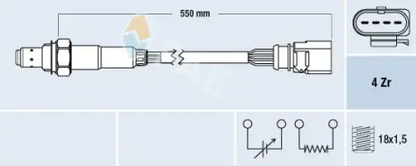 Oxygen sensor. Лямбда зонд, сенсор FAE 77439