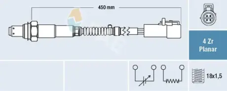 Oxygen sensor. Лямбда зонд, сенсор FAE 77447