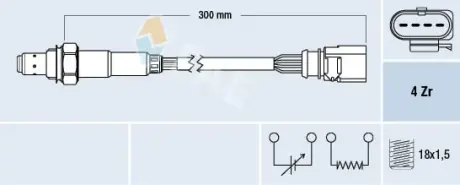 Oxygen sensor. Лямбда зонд, сенсор FAE 77463