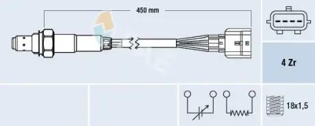 Oxygen sensor. Лямбда зонд, сенсор FAE 77469