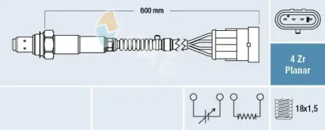 Oxygen sensor. Лямбда зонд, сенсор FAE 77495