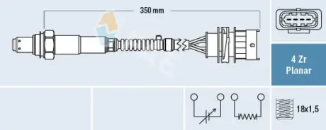 Oxygen sensor. Лямбда зонд, сенсор FAE 77498