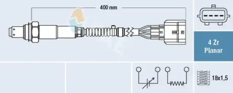 Oxygen sensor. Лямбда зонд, сенсор FAE 77506