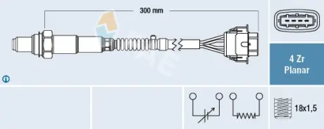 Oxygen sensor. Лямбда зонд, сенсор FAE 77575