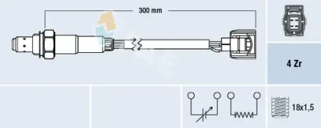 Oxygen sensor. Лямбда зонд, сенсор FAE 77585