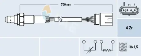 Oxygen sensor. Лямбда зонд, сенсор FAE 77587