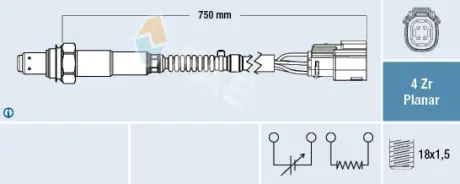 Oxygen sensor. Лямбда зонд, сенсор FAE 77650