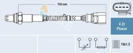 Oxygen sensor. Лямбда зонд, сенсор FAE 77901