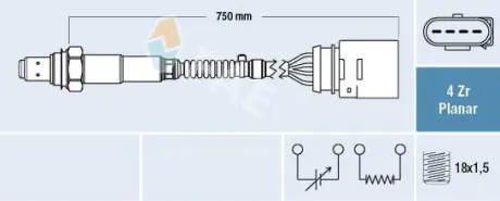 Oxygen sensor. Лямбда зонд, сенсор FAE 77906