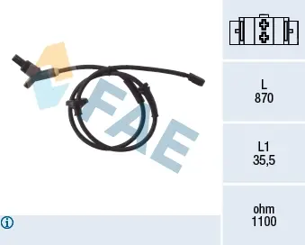 Wheel speed sensor. Датчик вращения колеса FAE 78015