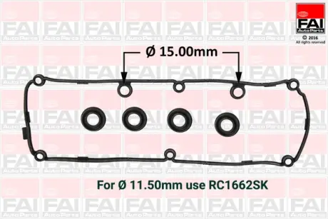 К-кт прокладки кришки клап. VW GOLF 1.6/2.0TDI 05-, PASSAT 1.6/2.0D 05- SKODA OCTAVIA 1.6/2.0D 04- AUDI A4 2.0TDI 07-, A6 2.0D 04- FAI RC1663SK