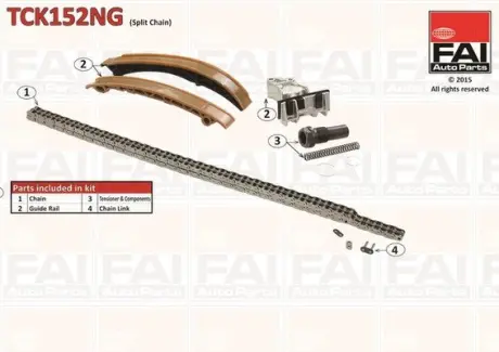 DB К-кт цепи привода распредвала W202,203,210 FAI TCK152NG