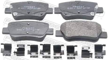 Комплект тормозных колодок, дисковый тормоз FEBEST 0101ADT270R