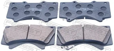 комплект тормозных колодок, дисковый тормоз FEBEST 0101GRJ200F