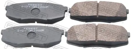 Комплект тормозных колодок, дисковый тормоз FEBEST 0101GRJ200R