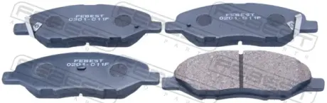 Комплект тормозных колодок, дисковый тормоз FEBEST 0201C11F
